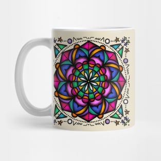 Stained Glass Flower Mug